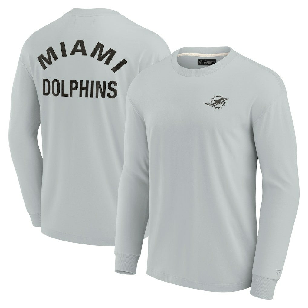 Miami Dolphins Unisex Elements Super Soft Long Sleeve T-Shirt Gray - Fanatics