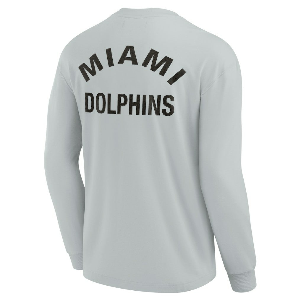 Miami Dolphins Unisex Elements Super Soft Long Sleeve T-Shirt Gray - Fanatics