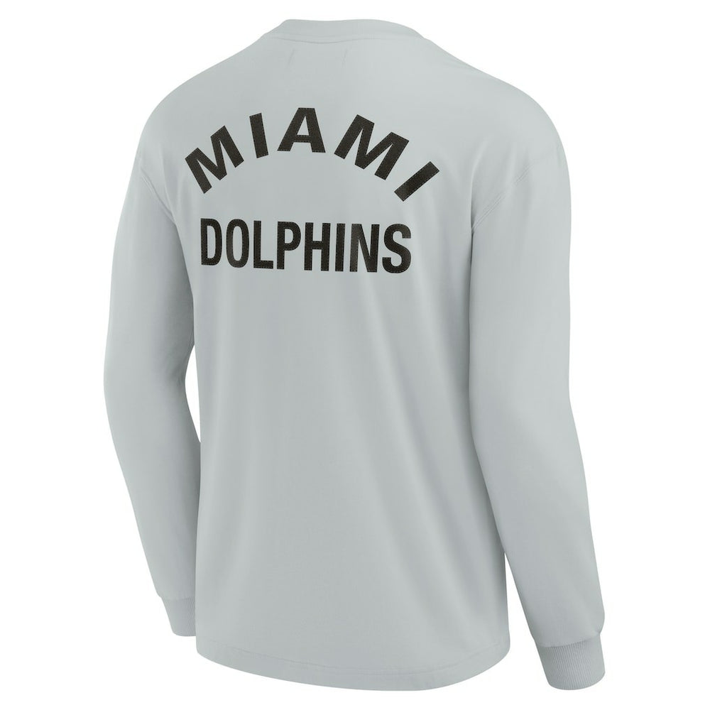 Miami Dolphins Unisex Elements Super Soft Long Sleeve T-Shirt Gray - Fanatics