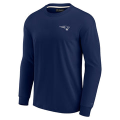 New England Patriots Unisex Elements Super Soft Long Sleeve T-Shirt Navy - Fanatics
