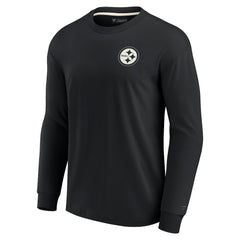 Pittsburgh Steelers Unisex Elements Super Soft Long Sleeve T-Shirt Black - Fanatics