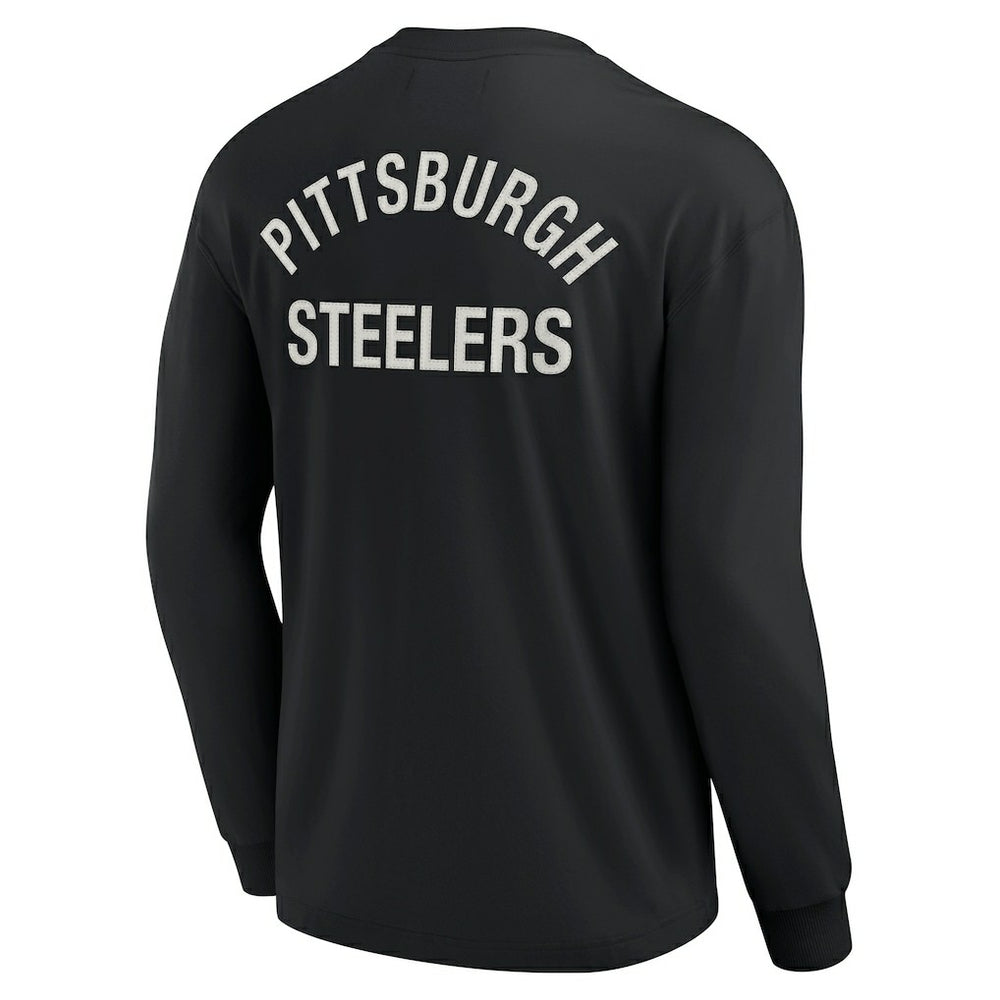 Pittsburgh Steelers Unisex Elements Super Soft Long Sleeve T-Shirt Black - Fanatics