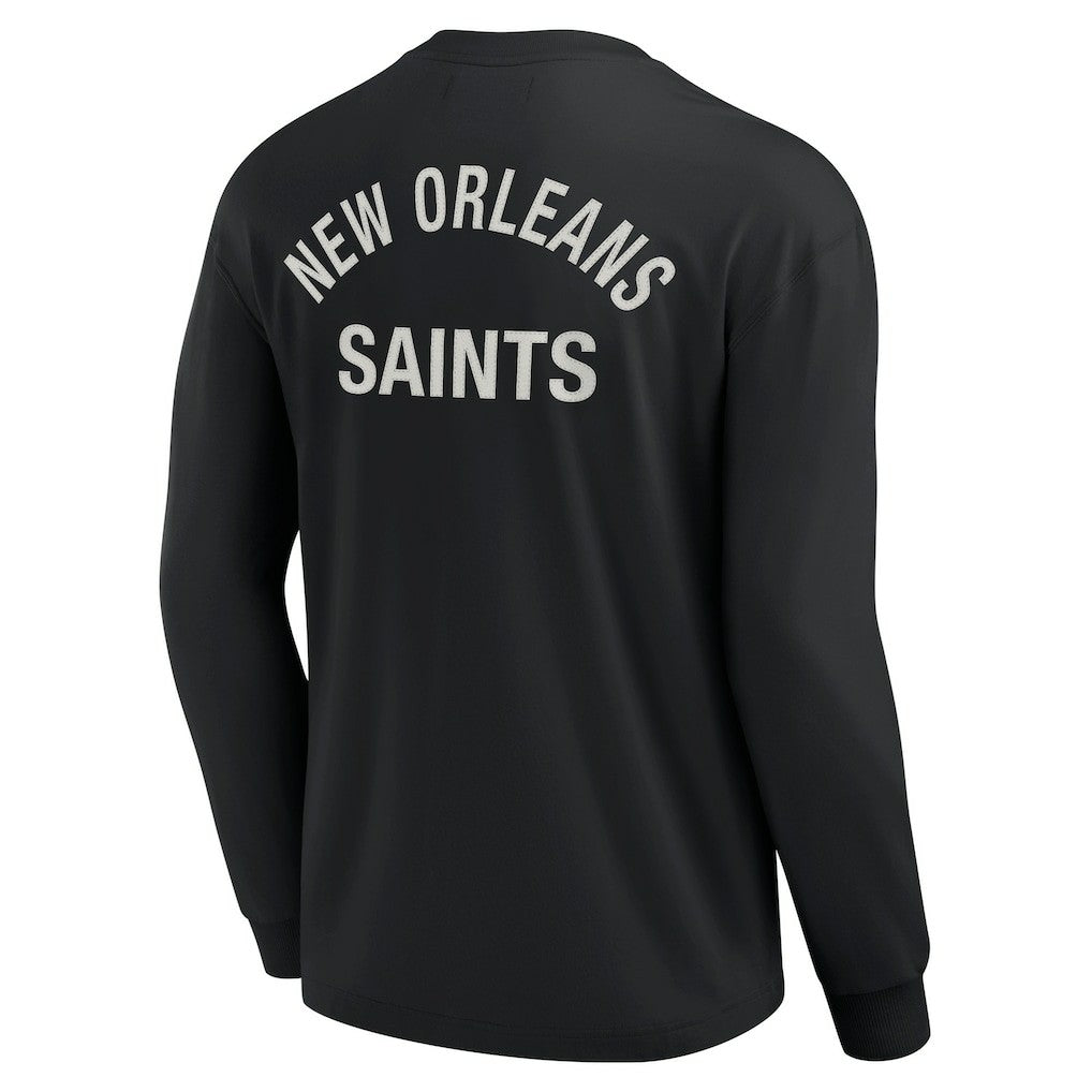 New Orleans Saints Unisex Elements Super Soft Long Sleeve T-Shirt Black - Fanatics