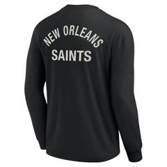 New Orleans Saints Unisex Elements Super Soft Long Sleeve T-Shirt Black - Fanatics