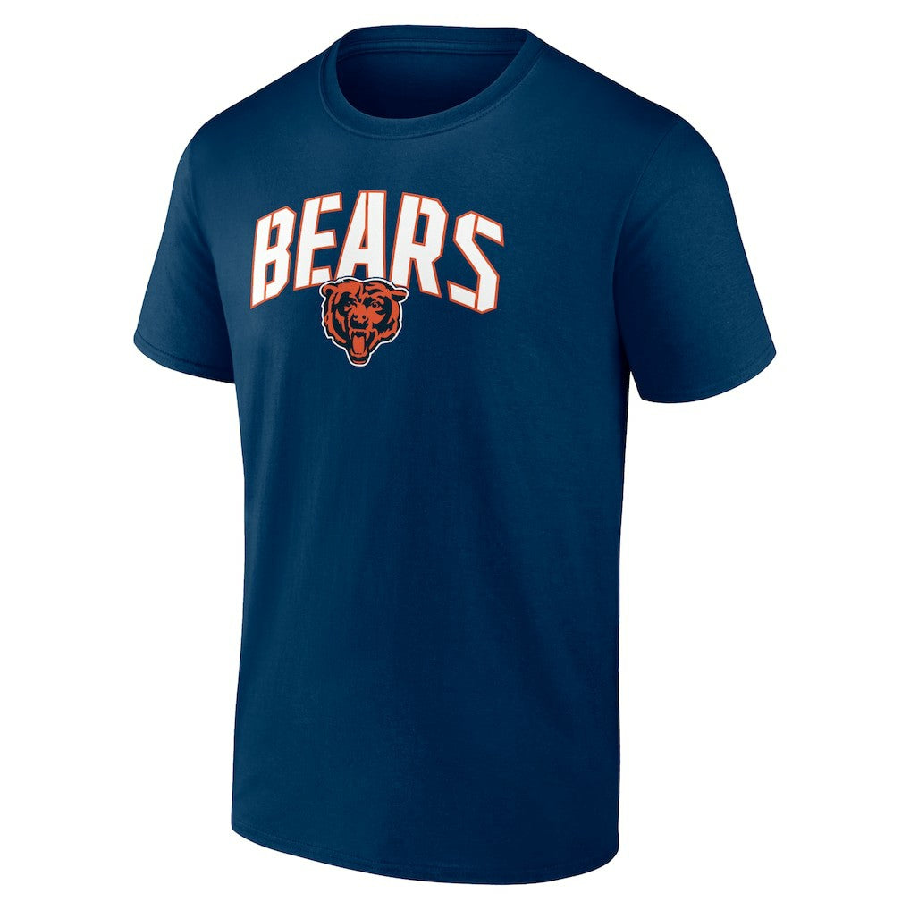 Chicago Bears Arched Kicker Stencil T-Shirt Navy - NFL