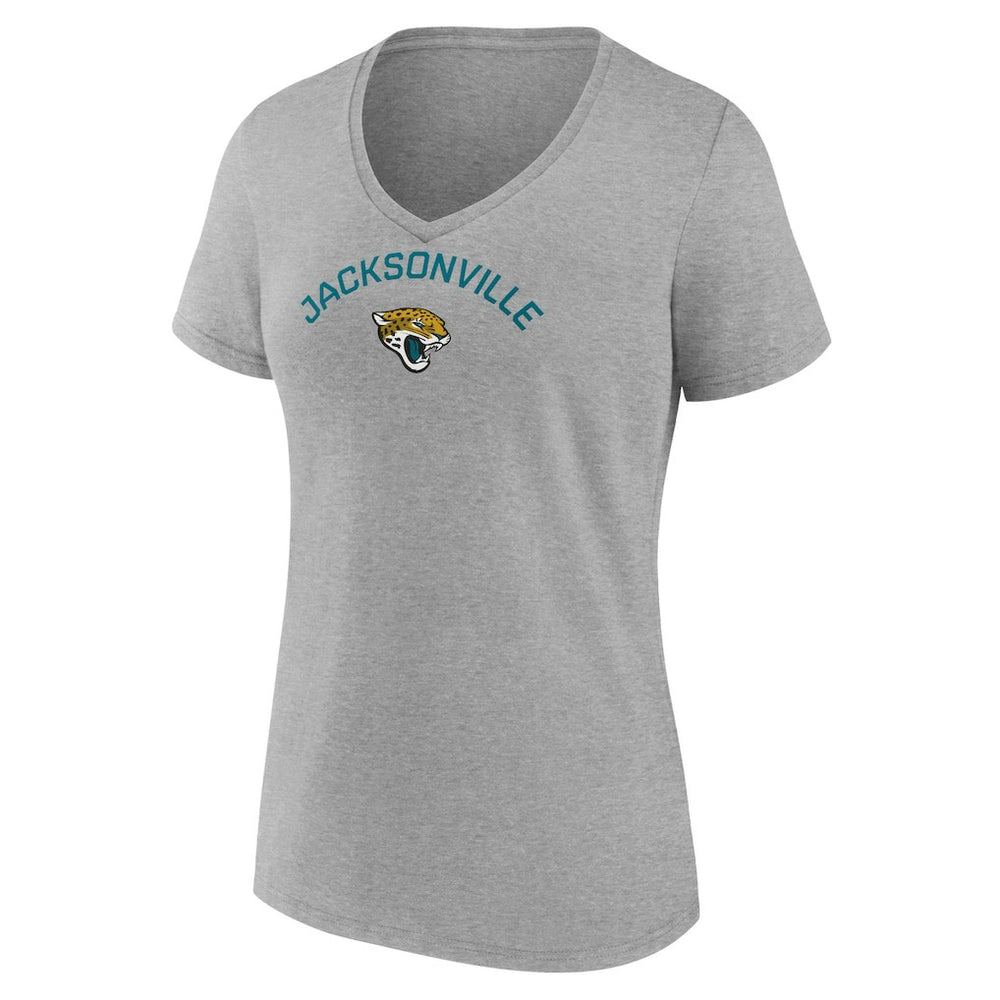 Jacksonville Jaguars Women's Team Arc V-Neck T-Shirt Heather Gray - NFL
