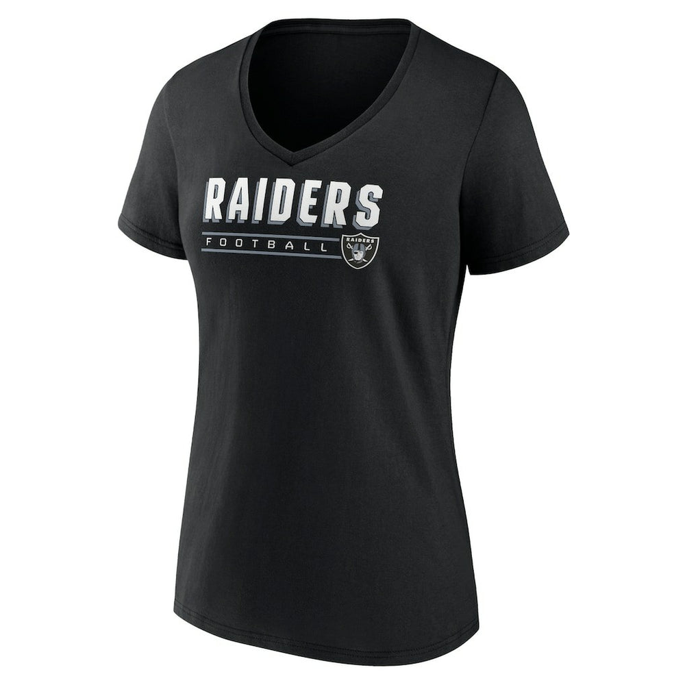 Las Vegas Raiders Women's Primary Play V-Neck T-Shirt Black - NFL