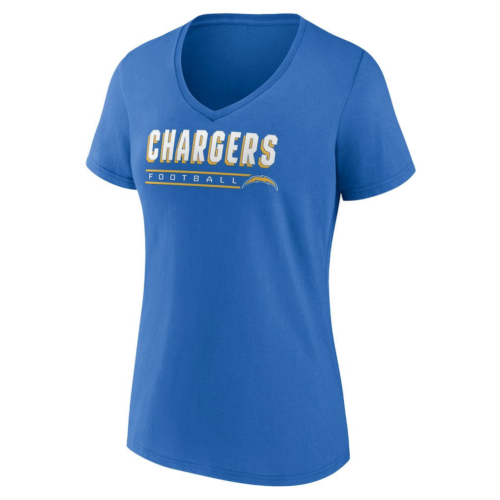 Los Angeles Chargers Women's Primary Play V-Neck T-Shirt Powder Blue - NFL