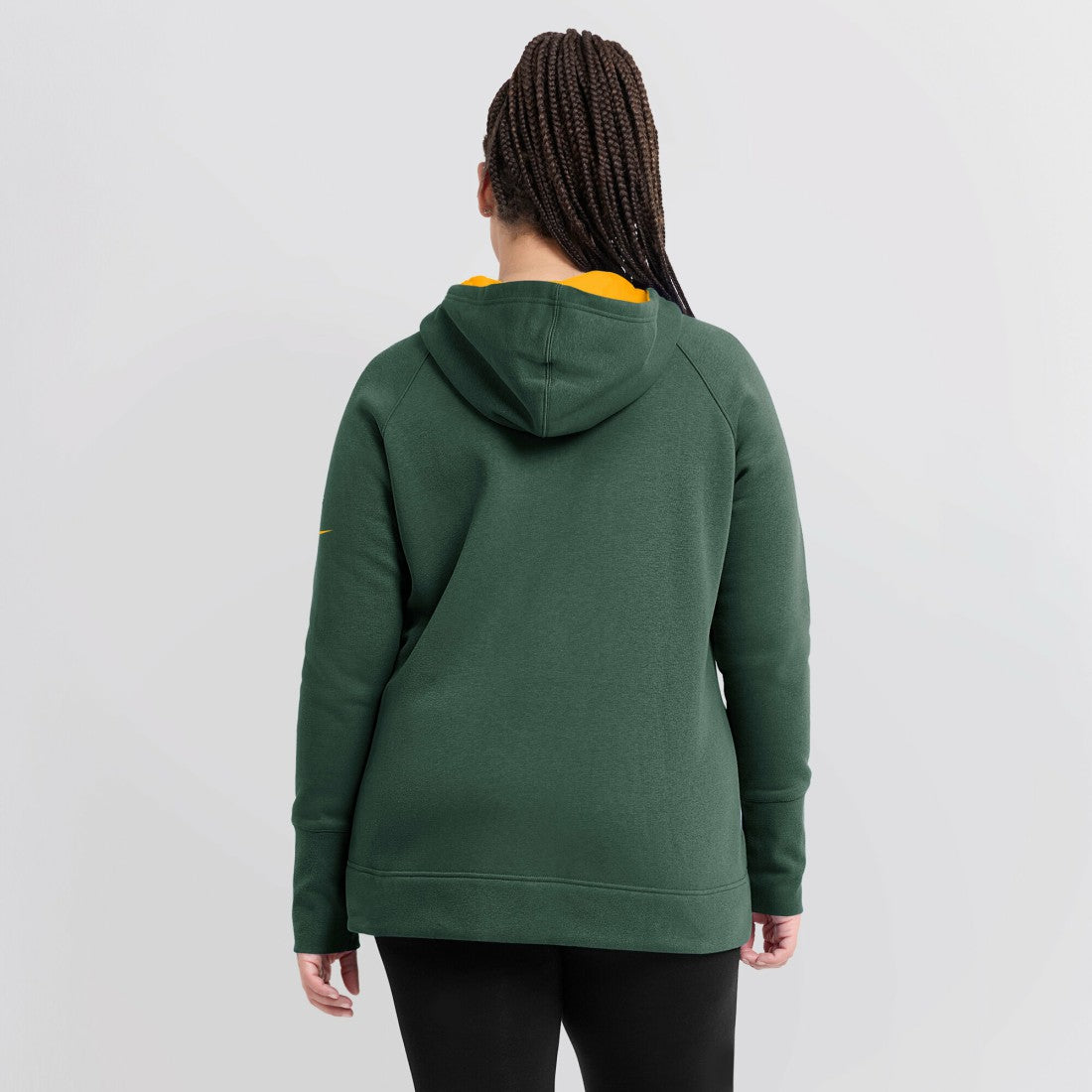 Green Bay Packers Women's Asymmetrical Raglan Full-Zip Hoodie Green - Nike