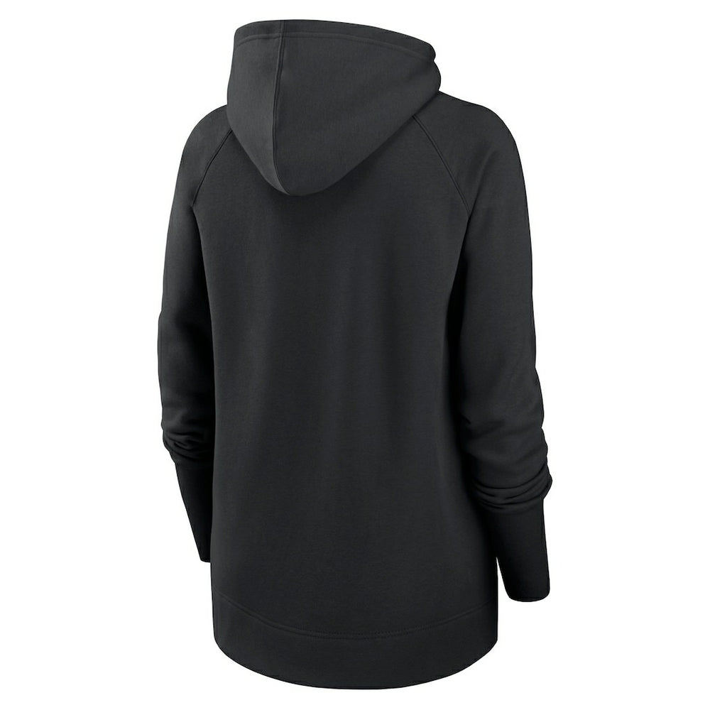 Las Vegas Raiders Women's Asymmetrical Raglan Full-Zip Hoodie Black - Nike