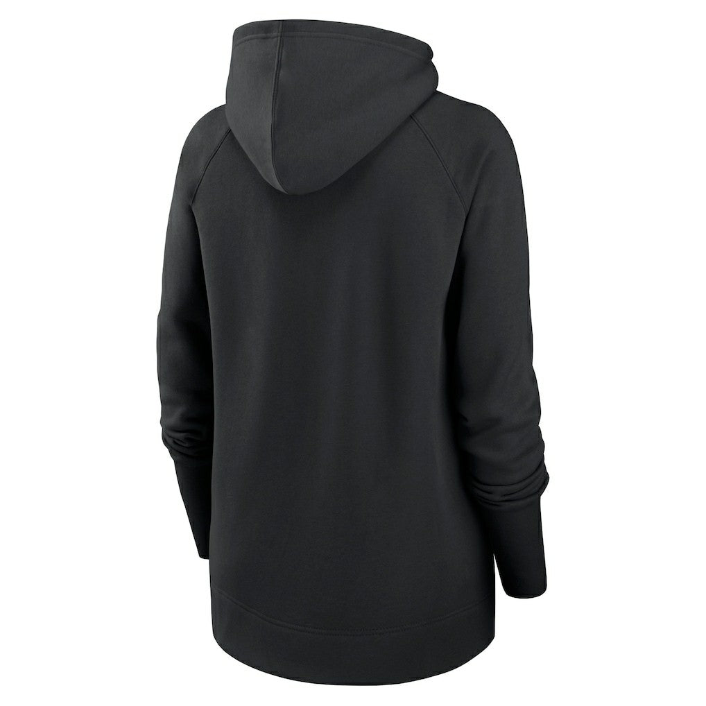 New Orleans Saints Women's Asymmetrical Raglan Full-Zip Hoodie Black - Nike