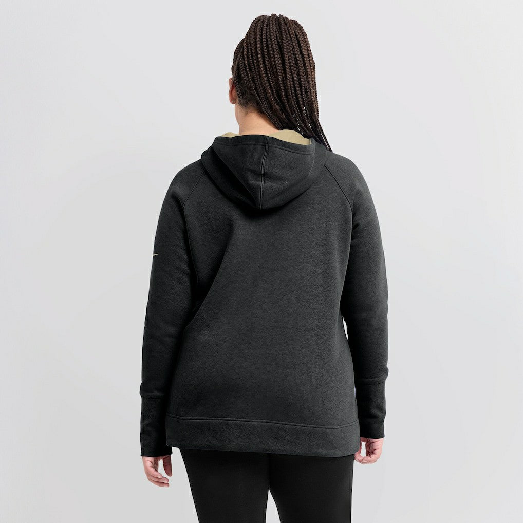 New Orleans Saints Women's Asymmetrical Raglan Full-Zip Hoodie Black - Nike
