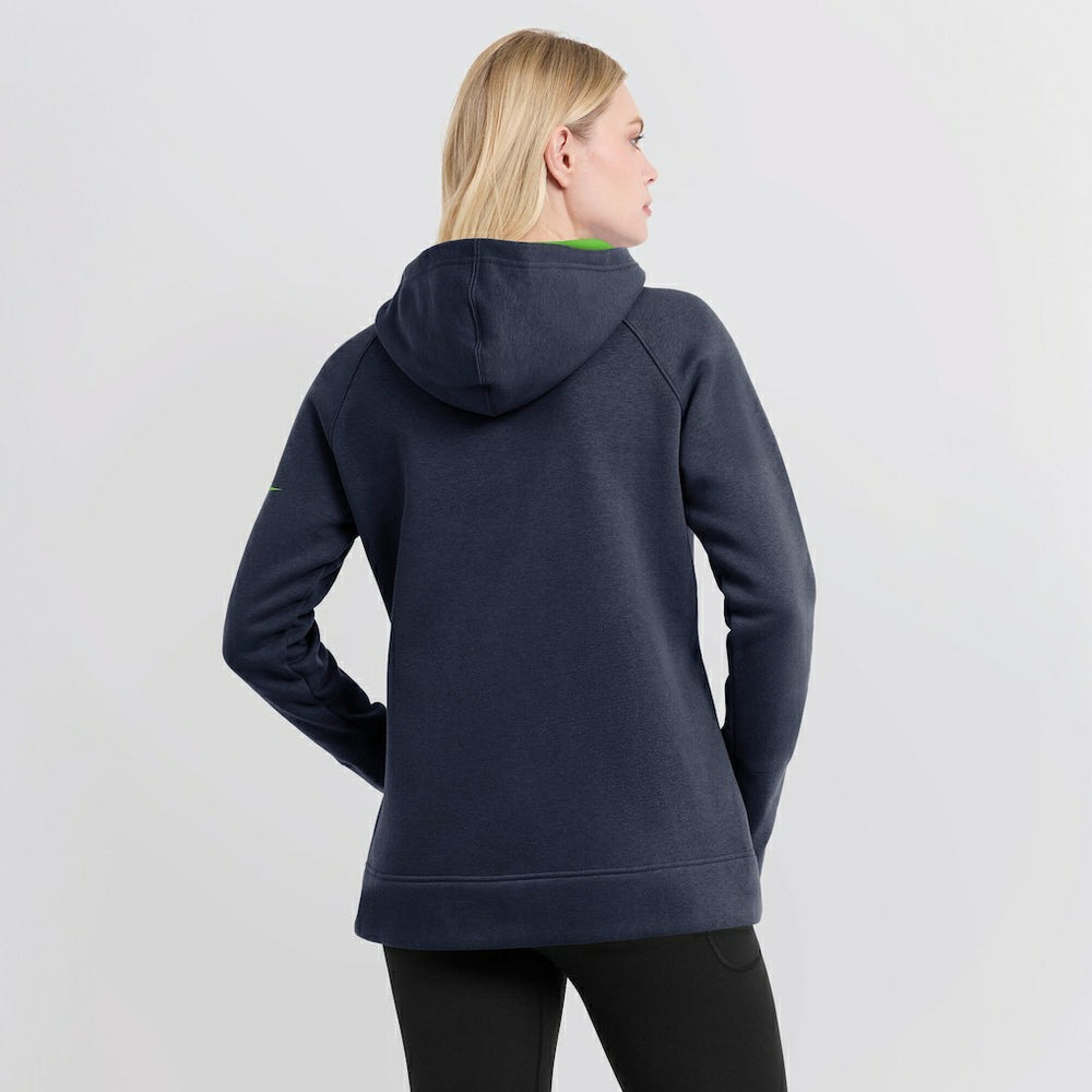 Seattle Seahawks Women's Asymmetrical Raglan Full-Zip Hoodie College Navy - Nike