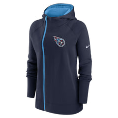 Tennessee Titans Women's Asymmetrical Raglan Full-Zip Hoodie Navy - Nike