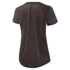 Cleveland Browns Women's Back Slit Lightweight Fashion T-Shirt White/Heather Scarlet - Nike