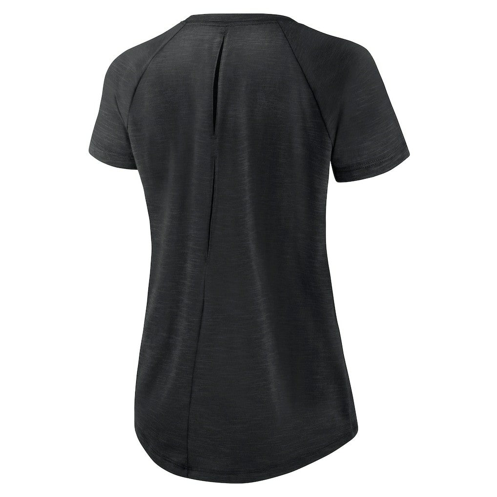 New Orleans Saints Women's Back Slit Lightweight Fashion T-Shirt White/Heather Scarlet - Nike