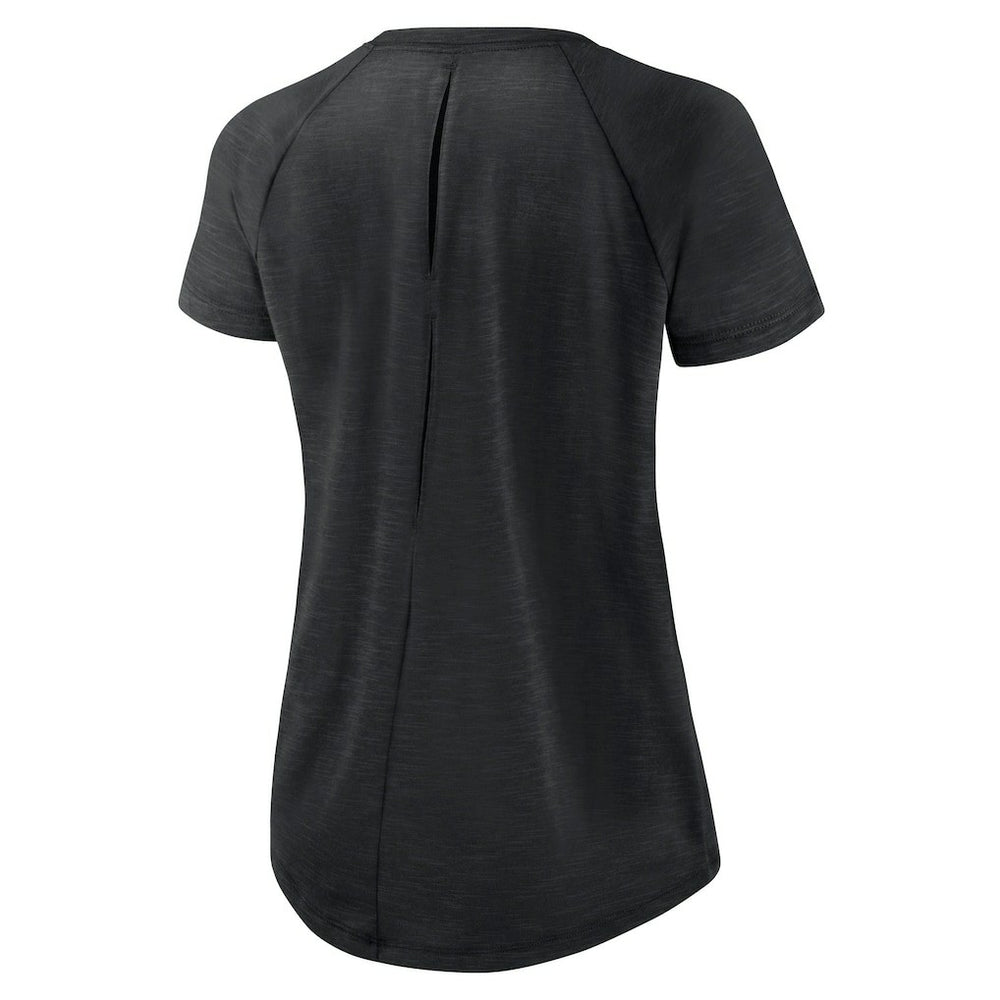 New Orleans Saints Women's Back Slit Lightweight Fashion T-Shirt White/Heather Scarlet - Nike