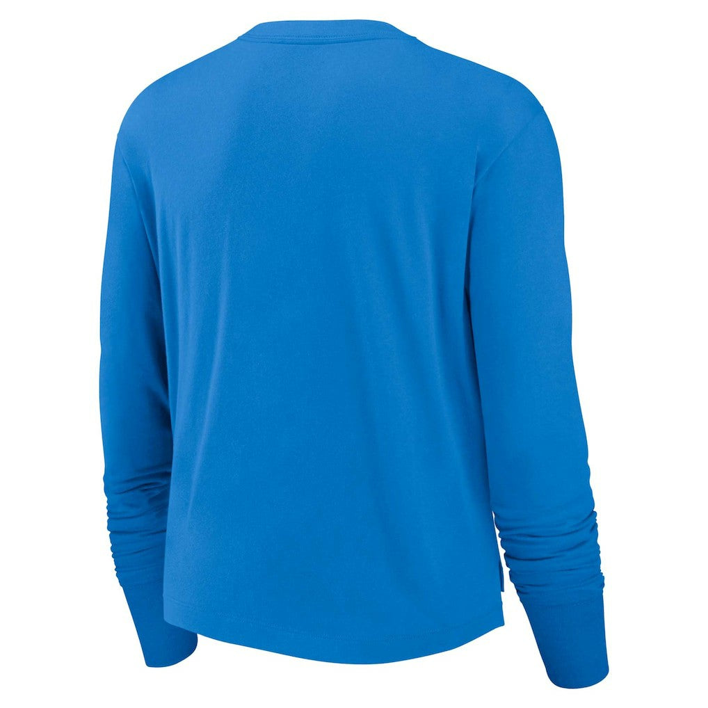 Los Angeles Chargers Women's Modest Crop Performance Long Sleeve T-Shirt Powder Blue - Nike
