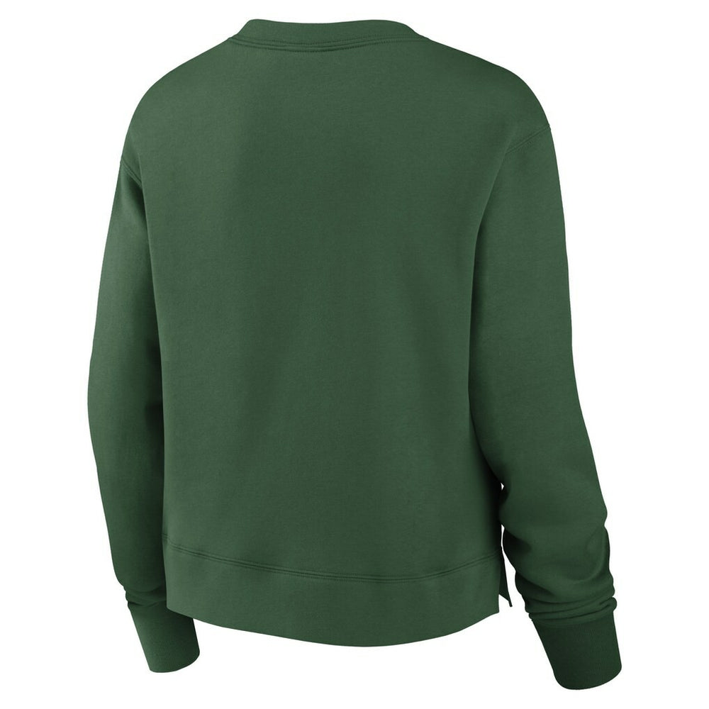 New York Jets Women's High Hip Fleece Pullover Sweatshirt Green - Nike