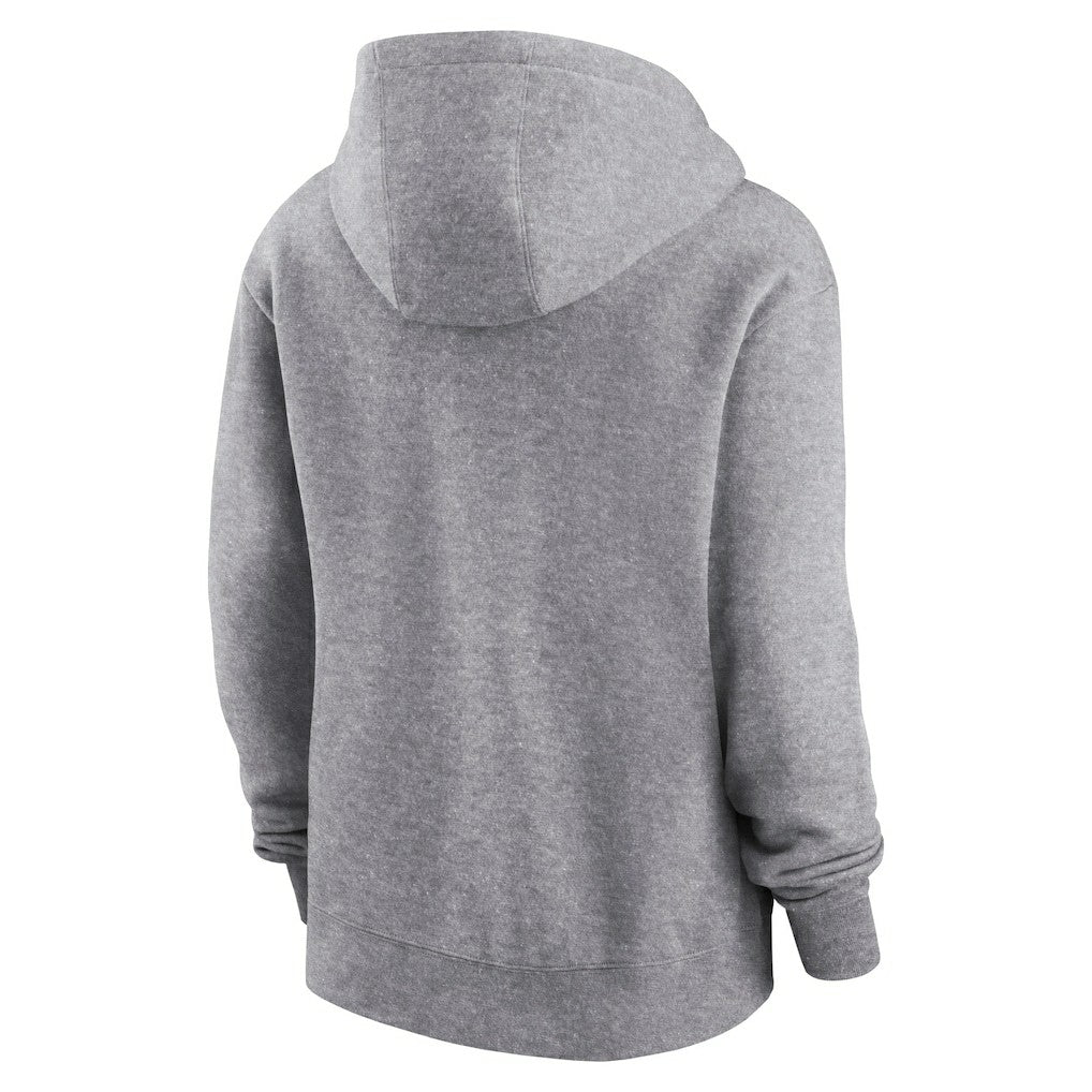 Cleveland Browns Women's Team Logo Club Fleece Pullover Hoodie Heather Gray - Nike