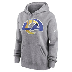 Los Angeles Rams Women's Team Logo Club Fleece Pullover Hoodie Heather Gray - Nike