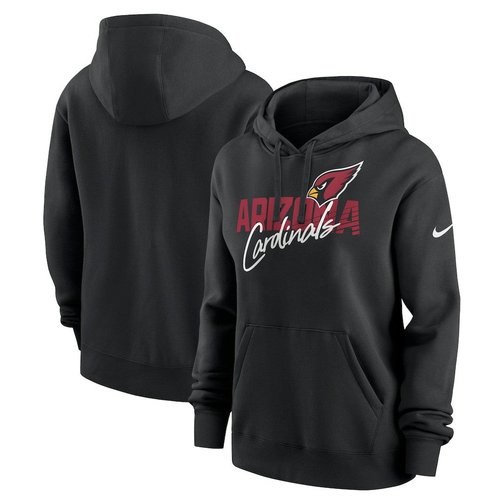 Arizona Cardinals Women's Wordmark Club Fleece Pullover Hoodie Black - Nike