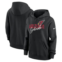 Arizona Cardinals Women's Wordmark Club Fleece Pullover Hoodie Black - Nike