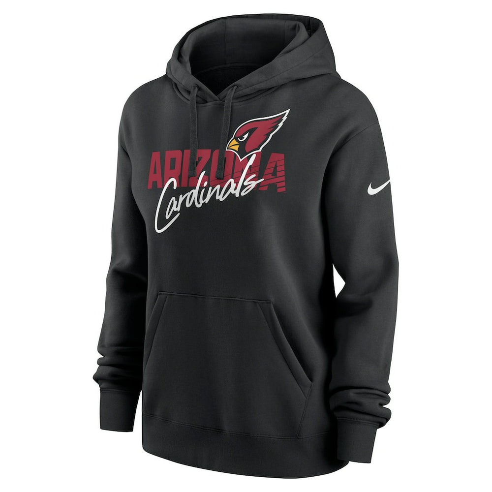 Arizona Cardinals Women's Wordmark Club Fleece Pullover Hoodie Black - Nike