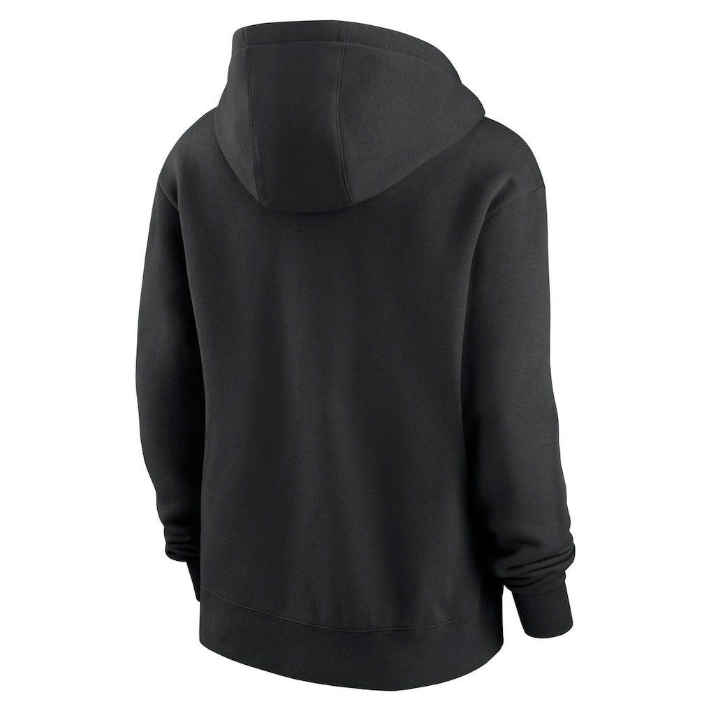 Carolina Panthers Women's Wordmark Club Fleece Pullover Hoodie Black - Nike