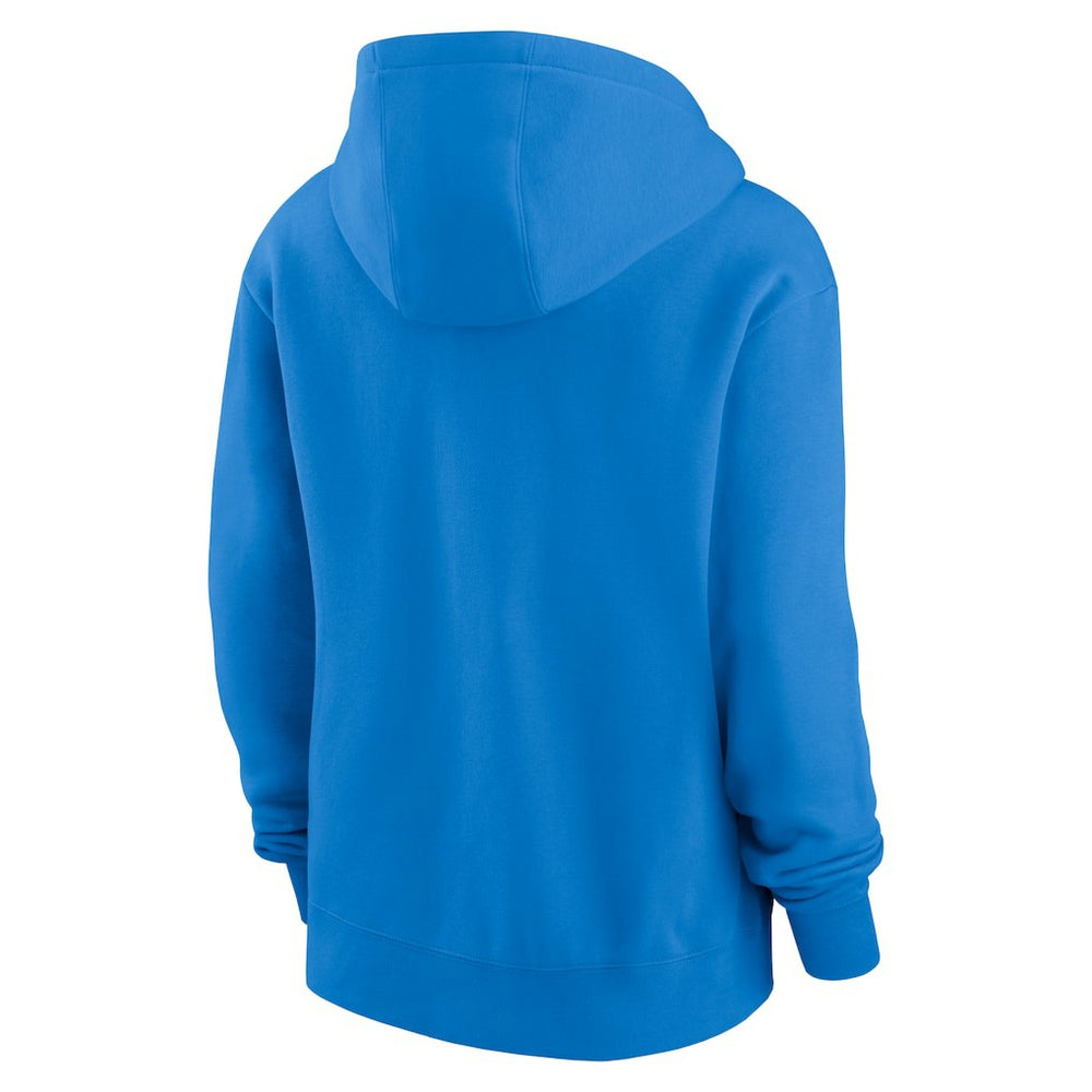 Los Angeles Chargers Women's Wordmark Club Fleece Pullover Hoodie Powder Blue - Nike