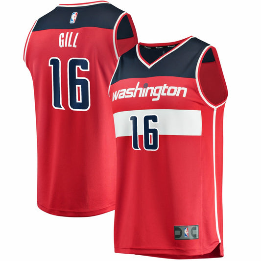 Anthony Gill Washington Wizards Fast Break Replica Jersey - Icon Edition - Red | NBA Jerseys