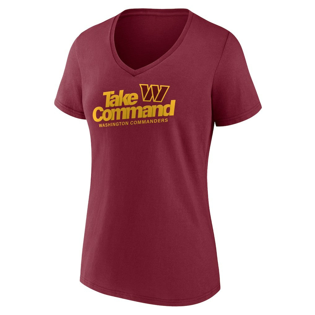 Women's Burgundy Washington Commanders Back Home Again V-Neck T-Shirt - NFL
