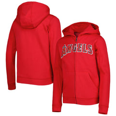 Los Angeles Angels Youth Wordmark Full-Zip Fleece Hoodie Online