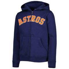 Houston Astros Youth Wordmark Full-Zip Fleece Hoodie discount