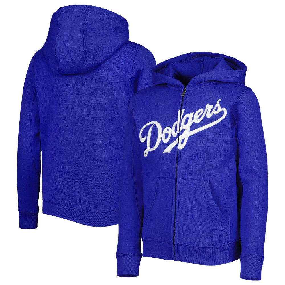 Los Angeles Dodgers Youth Wordmark Full-Zip Fleece Hoodie Sale