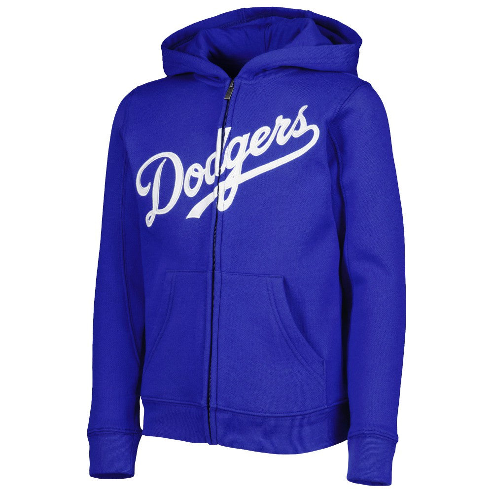 Los Angeles Dodgers Youth Wordmark Full-Zip Fleece Hoodie Sale