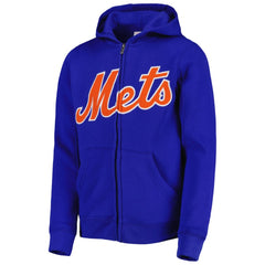 New York Mets Youth Wordmark Full-Zip Fleece Hoodie On Sale