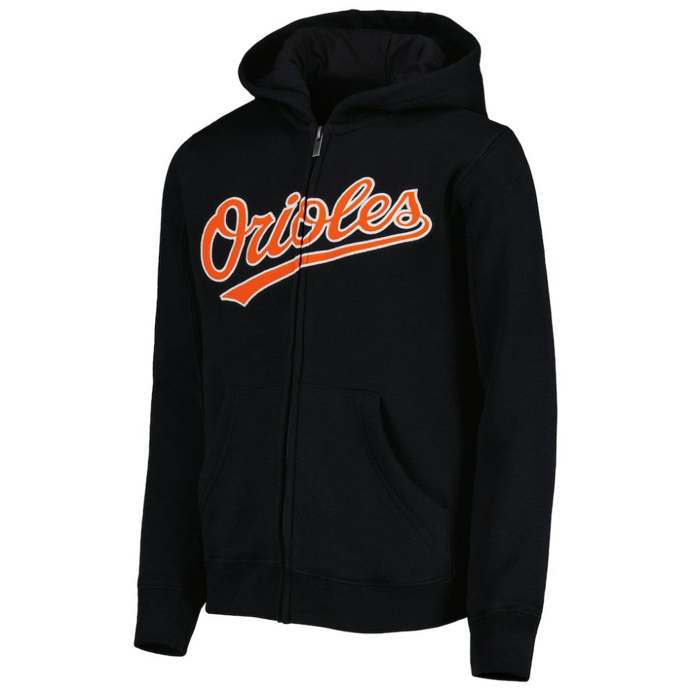 Baltimore Orioles Youth Wordmark Full-Zip Fleece Hoodie discount