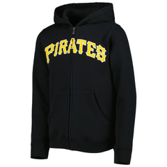 Pittsburgh Pirates Youth Wordmark Full-Zip Fleece Hoodie On Sale