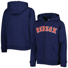 Boston Red Sox Youth Wordmark Full-Zip Fleece Hoodie discount