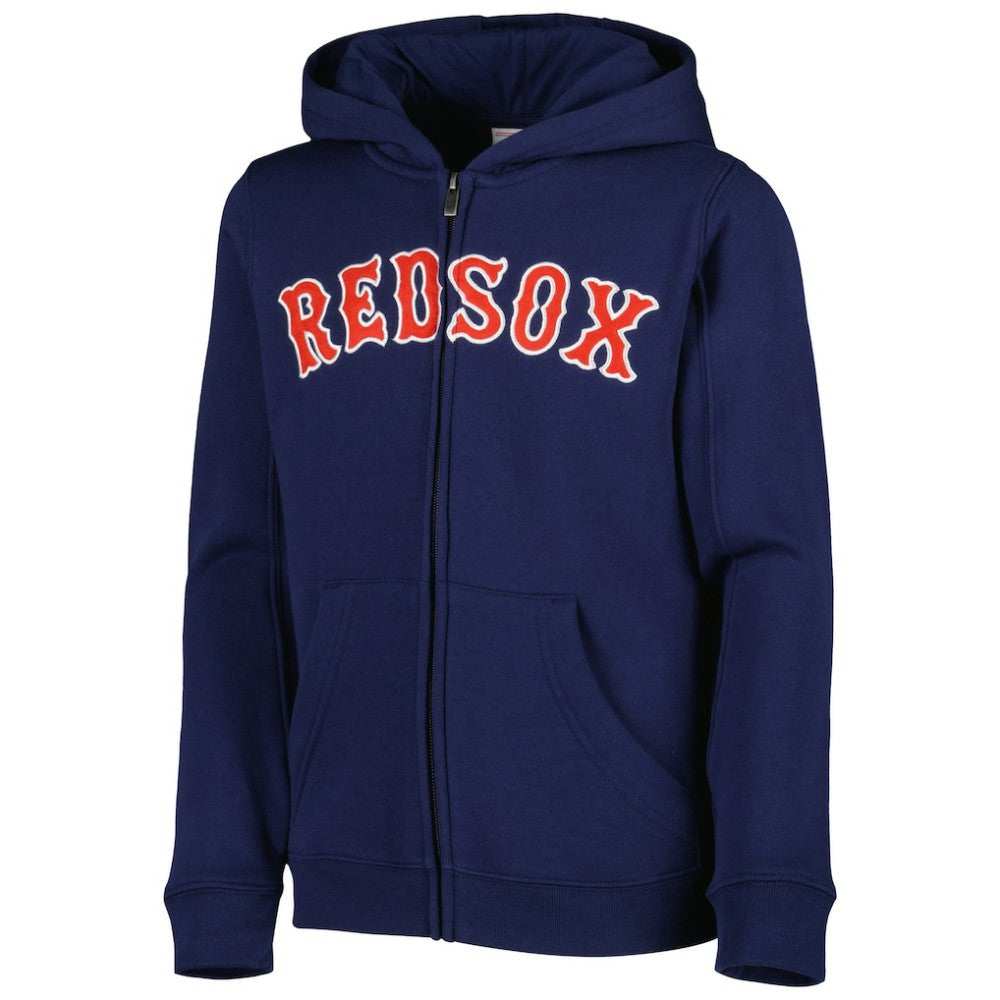 Boston Red Sox Youth Wordmark Full-Zip Fleece Hoodie discount
