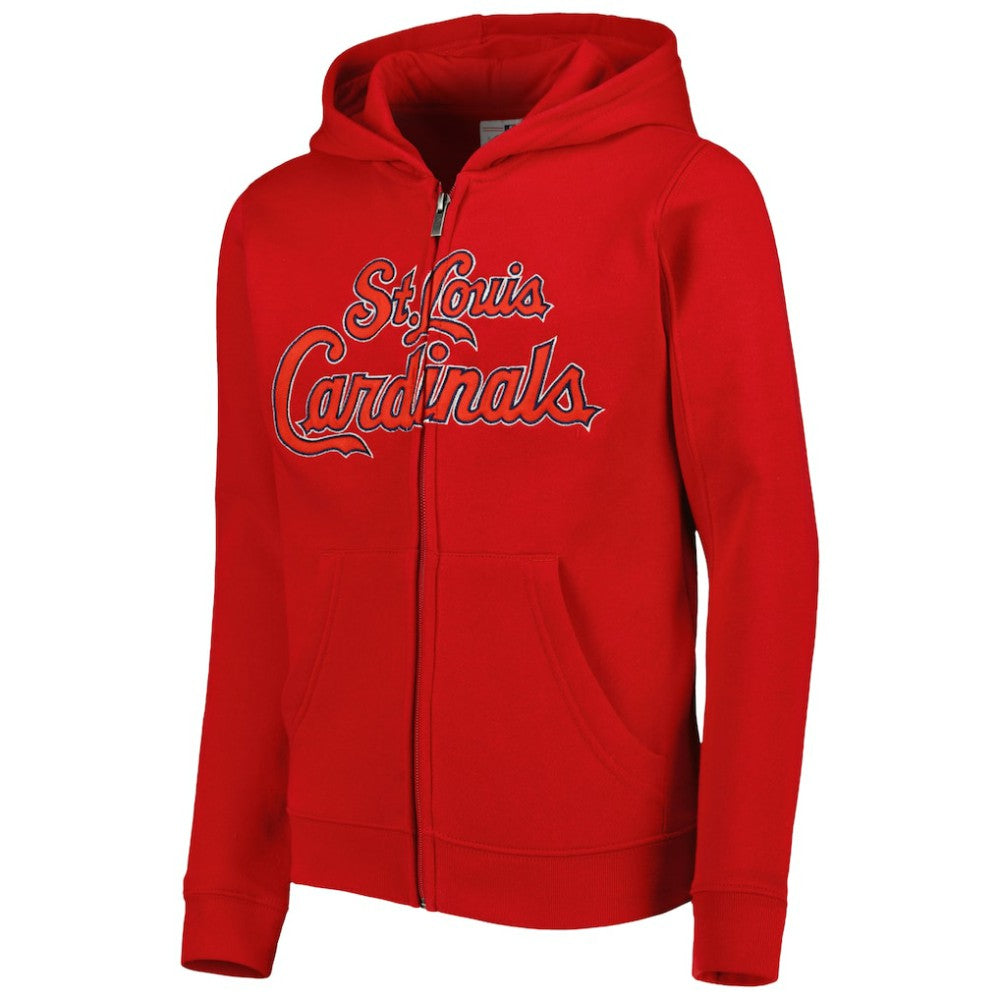 St. Louis Cardinals Youth Wordmark Full-Zip Fleece Hoodie discount