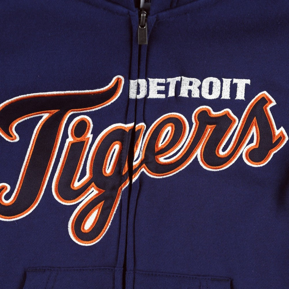 Detroit Tigers Youth Wordmark Full-Zip Fleece Hoodie Sale