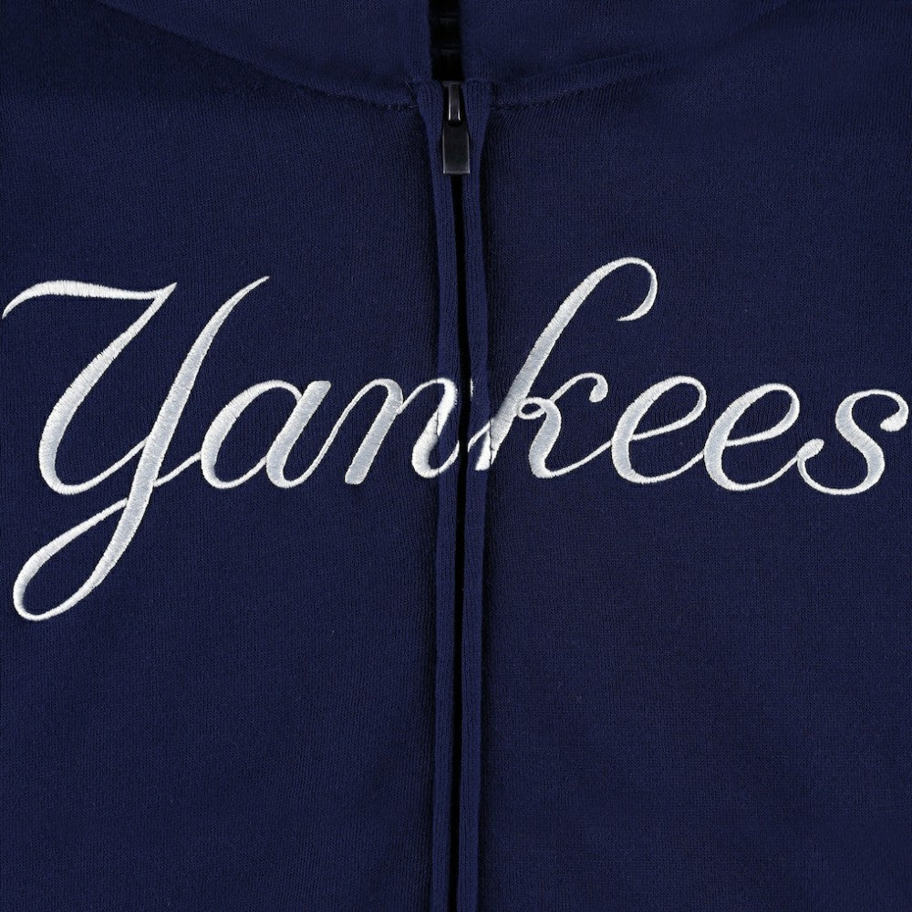 New York Yankees Youth Wordmark Full-Zip Fleece Hoodie Lifestyle