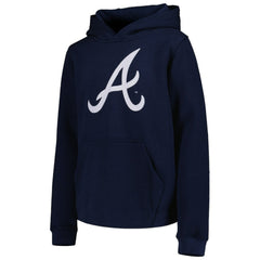 Atlanta Braves Youth Team Primary Logo Pullover Hoodie Lifestyle