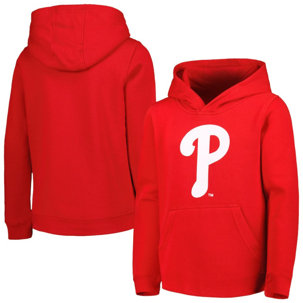 Philadelphia Phillies Youth Team Primary Logo Pullover Hoodie On Sale