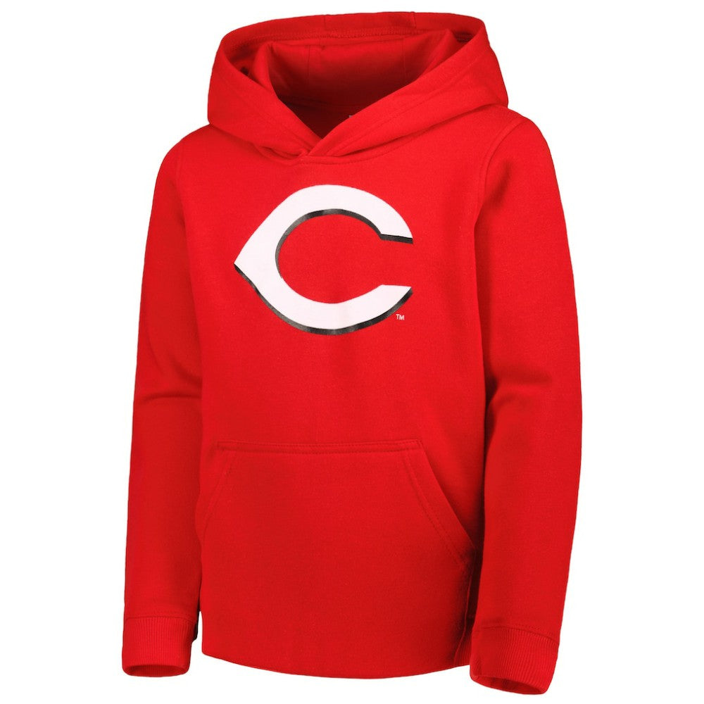 Cincinnati Reds Youth Team Primary Logo Pullover Hoodie On Sale