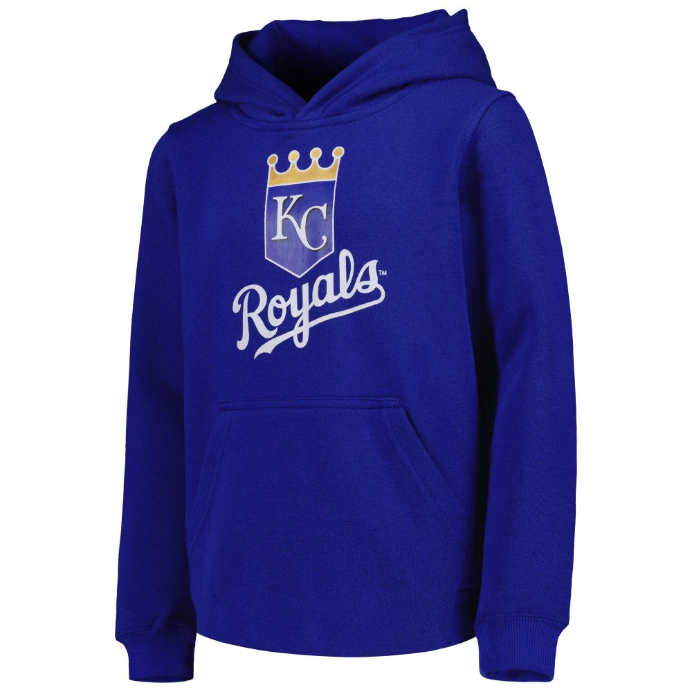 Kansas City Royals Youth Team Primary Logo Pullover Hoodie Online