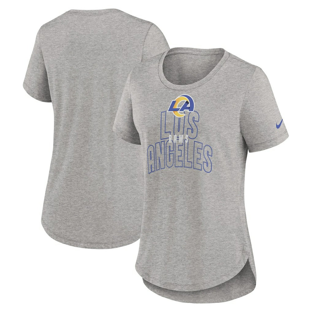 Los Angeles Rams Women's Fashion Tri-Blend T-Shirt Heather Gray - Nike