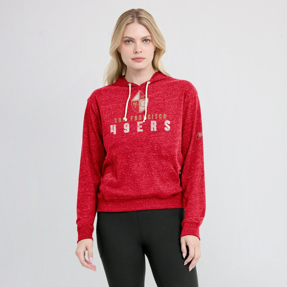 San Francisco 49ers Women's Rewind Gym Vintage Lightweight Pullover Hoodie Scarlet - Nike